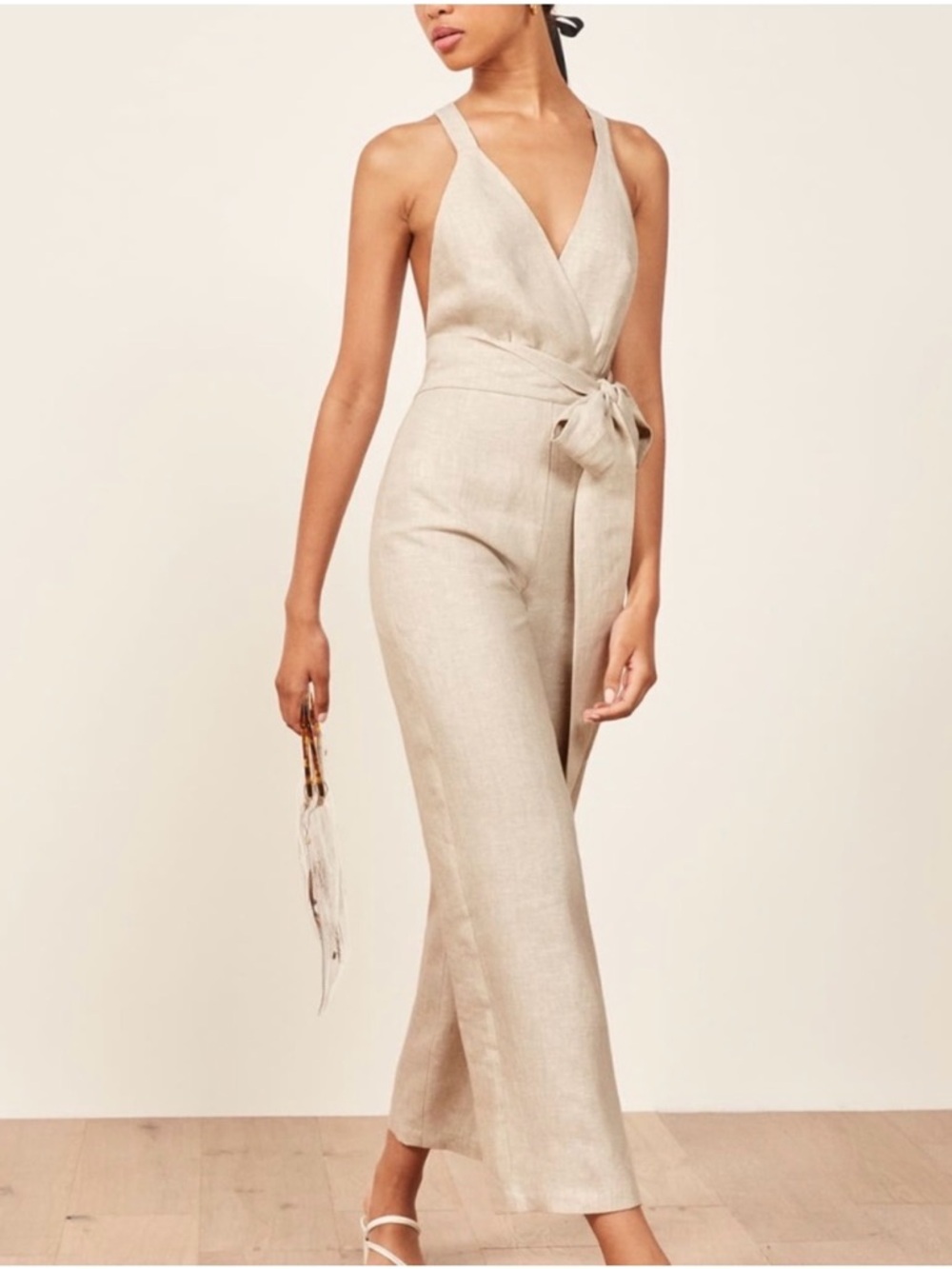 Reformation Dani Linen Jumpsuit (size 8) NWOT - Picture 2 of 8